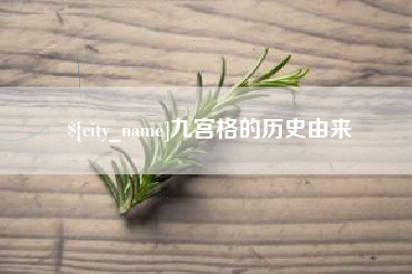 冠县九宫格的历史由来