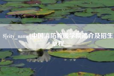 冠县中国消防救援学院简介及招生章程