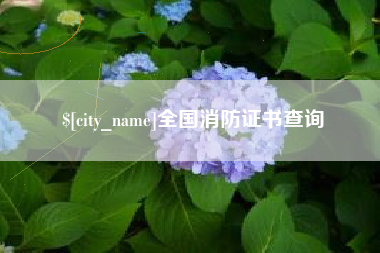 冠县全国消防证书查询