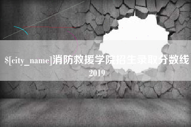 冠县消防救援学院招生录取分数线2019