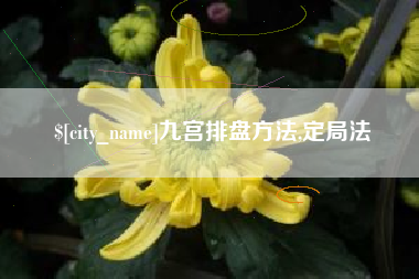 冠县九宫排盘方法,定局法