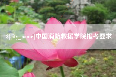 冠县中国消防救援学院报考要求