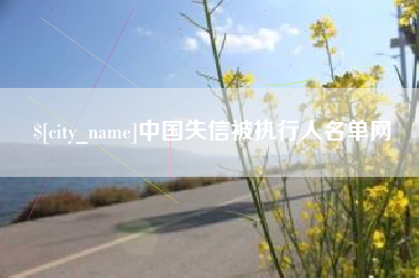 冠县中国失信被执行人名单网