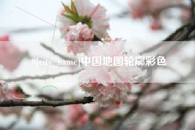 冠县中国地图轮廓彩色