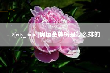 冠县奥运金牌榜是怎么排的