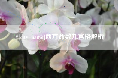 冠县西方命数九宫格解析