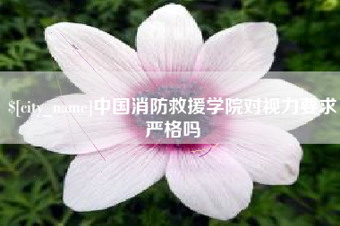 冠县中国消防救援学院对视力要求严格吗