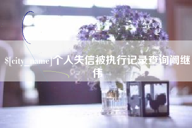 冠县个人失信被执行记录查询阚继伟
