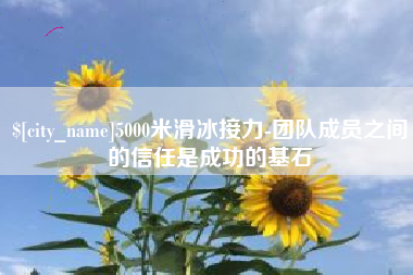 冠县5000米滑冰接力-团队成员之间的信任是成功的基石