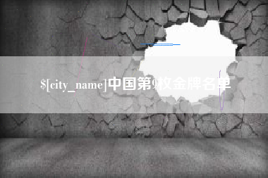 冠县中国第9枚金牌名单