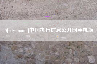 冠县中国执行信息公开网手机版