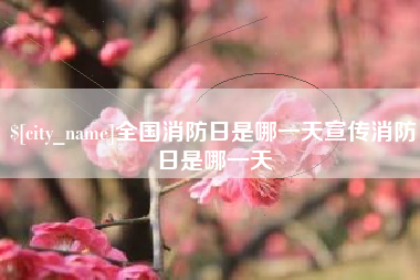 冠县全国消防日是哪一天宣传消防日是哪一天