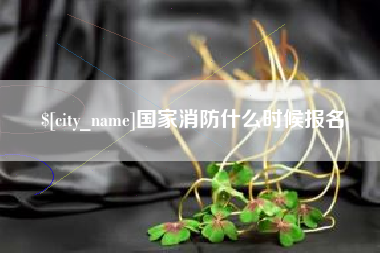 冠县国家消防什么时候报名