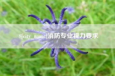 冠县消防专业视力要求
