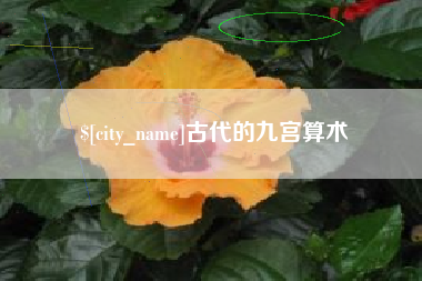 冠县古代的九宫算术