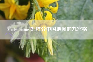 冠县怎样分中国地图的九宫格