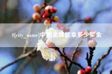 冠县中国金牌能拿多少奖金