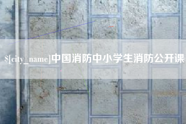 冠县中国消防中小学生消防公开课