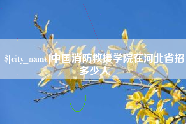 冠县中国消防救援学院在河北省招多少人