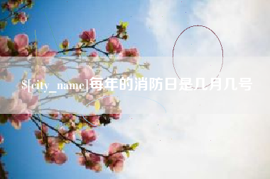 冠县每年的消防日是几月几号