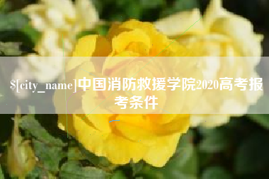 冠县中国消防救援学院2020高考报考条件