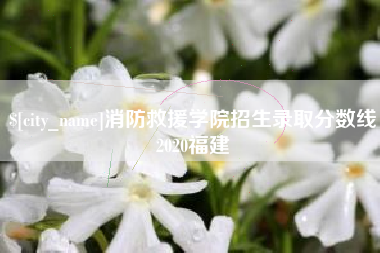 冠县消防救援学院招生录取分数线2020福建