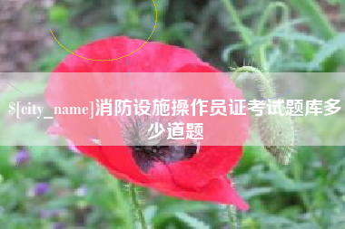 冠县消防设施操作员证考试题库多少道题