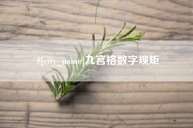 冠县九宫格数字规矩